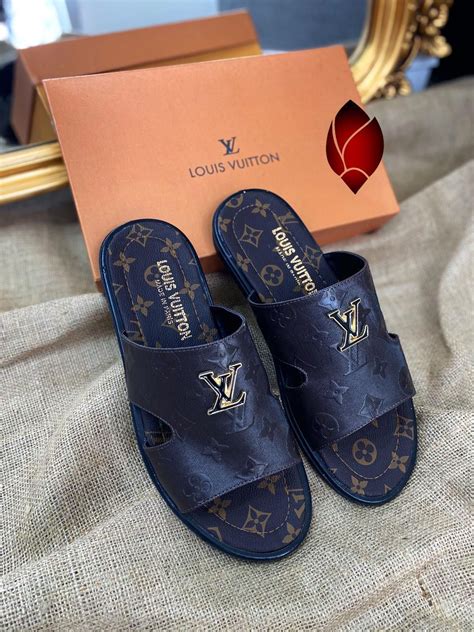 lv men slippers|Meer.